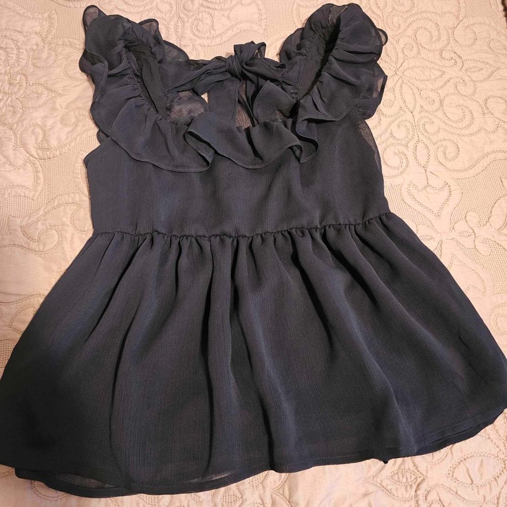 Banana Republic Dark blue blouse size small petite